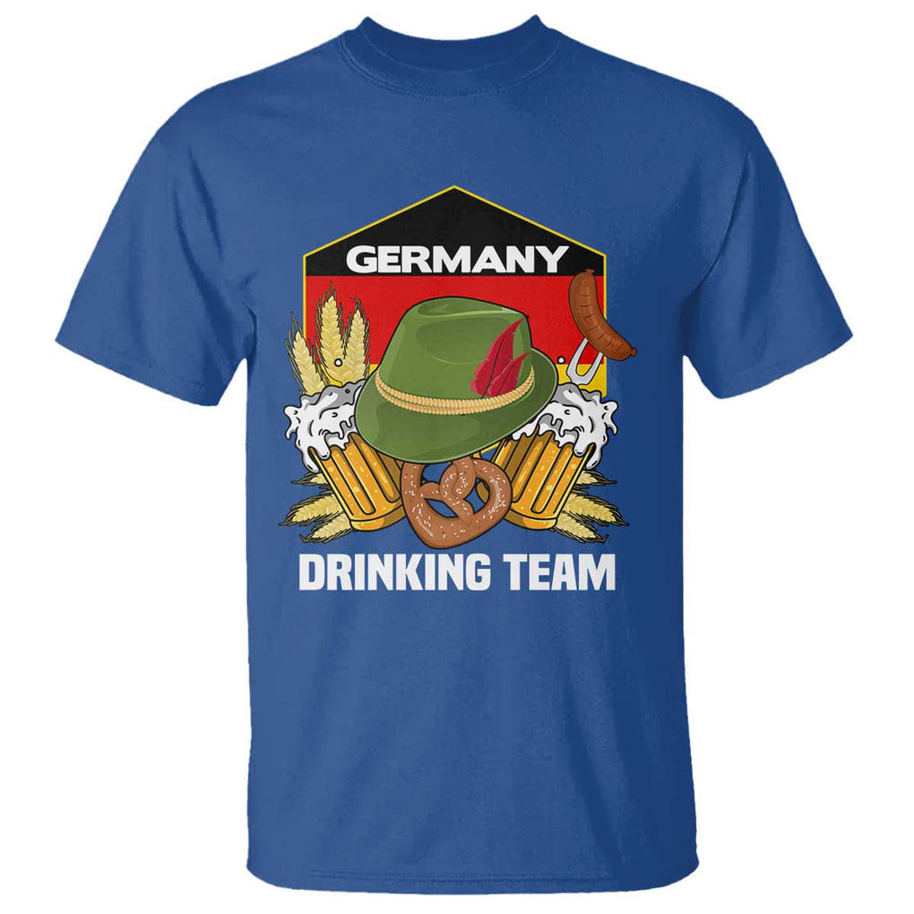 Germany Drinking Team T Shirt Germany Beer Festivals Oktoberfest Alpine hat Barley TS11 Royal Blue Print Your Wear