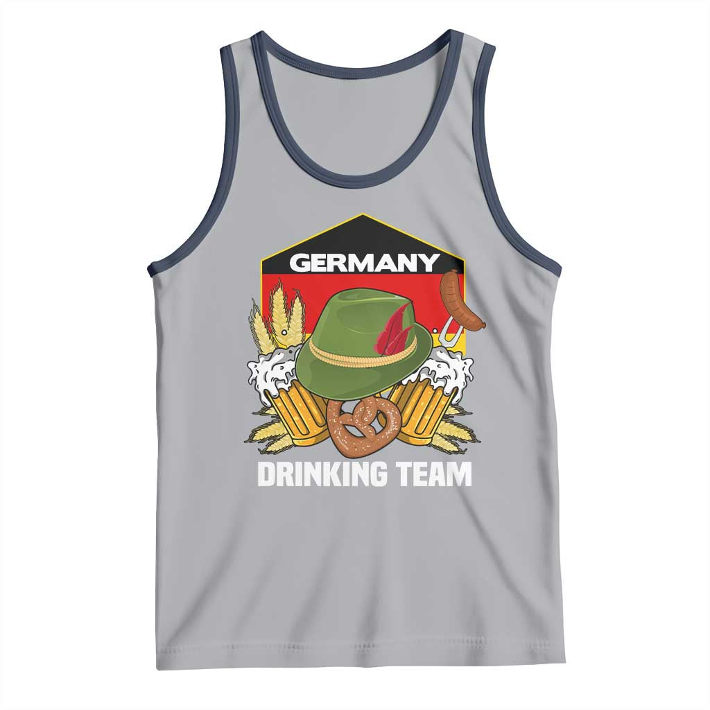 Germany Drinking Team Tank Top Germany Beer Festivals Oktoberfest Alpine hat Barley TS11 Athletic Heather Navy Print Your Wear