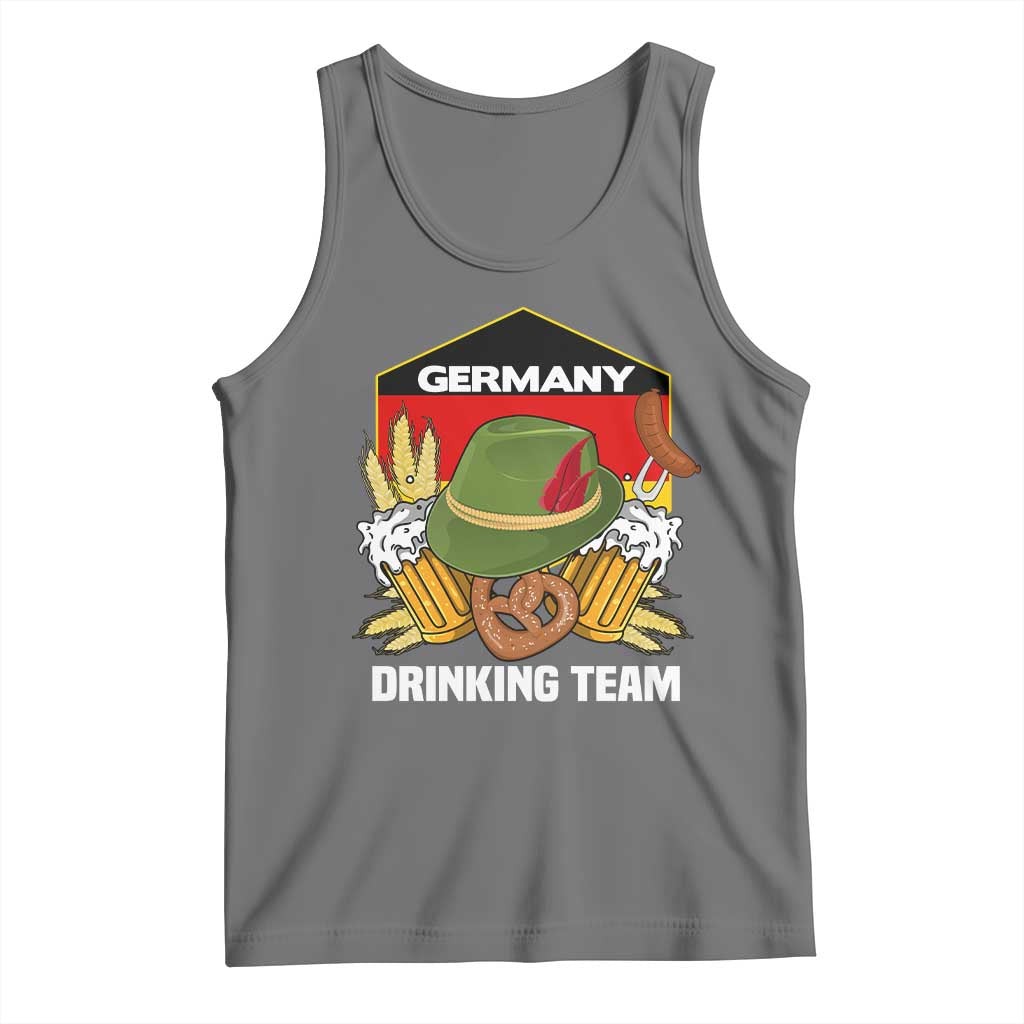Germany Drinking Team Tank Top Germany Beer Festivals Oktoberfest Alpine hat Barley TS11 Black Heather Print Your Wear