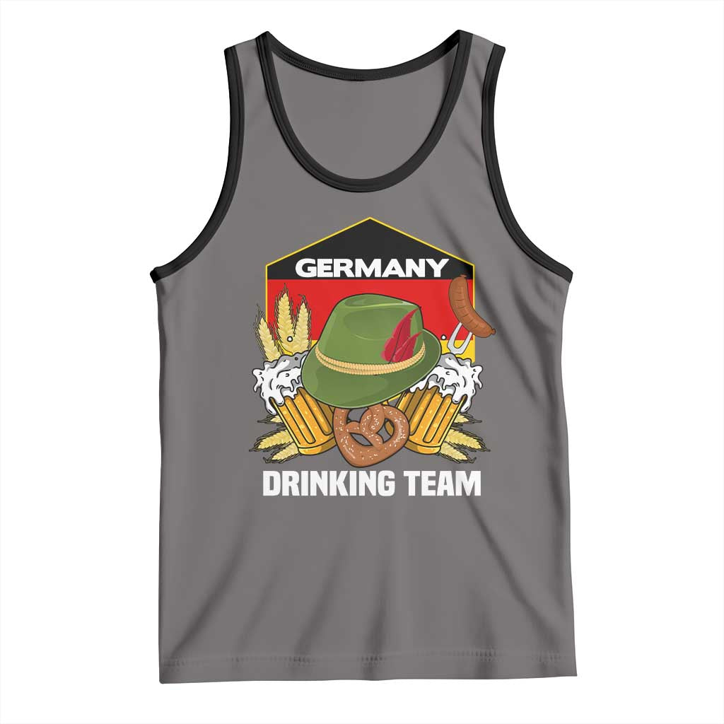 Germany Drinking Team Tank Top Germany Beer Festivals Oktoberfest Alpine hat Barley TS11 Deep Heather Black Print Your Wear