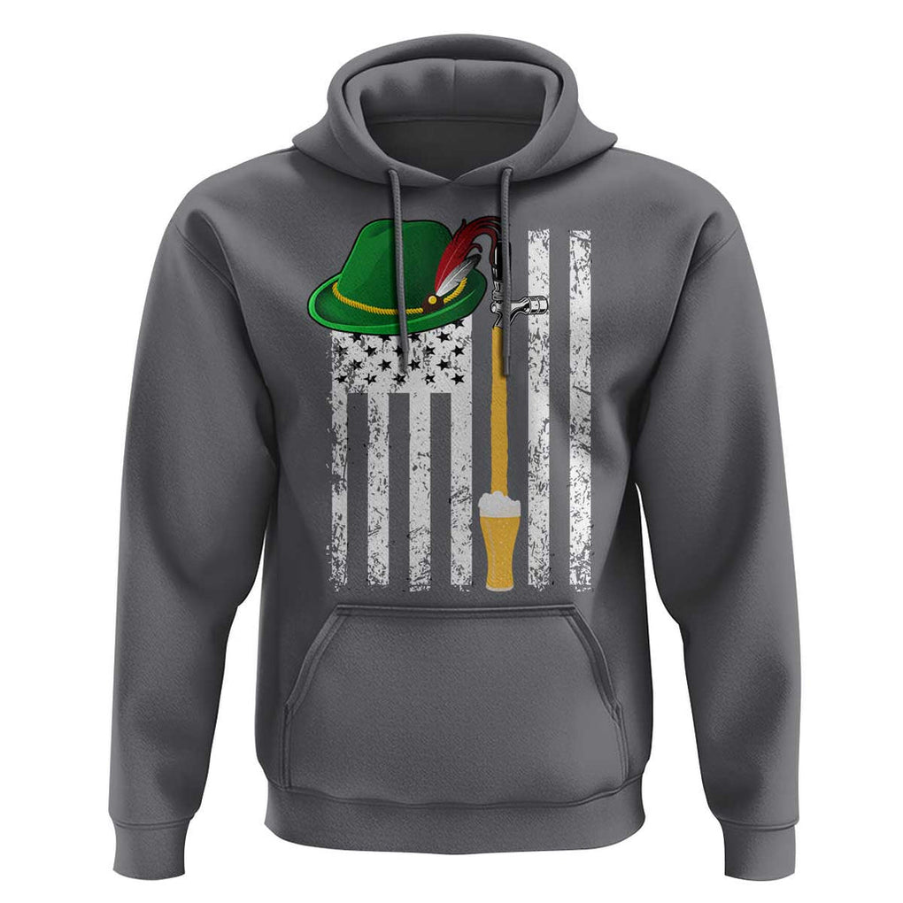 Funny German Beer Hoodie Oktoberfest Vintage American Flag Alpine hat TS11 Charcoal Print Your Wear