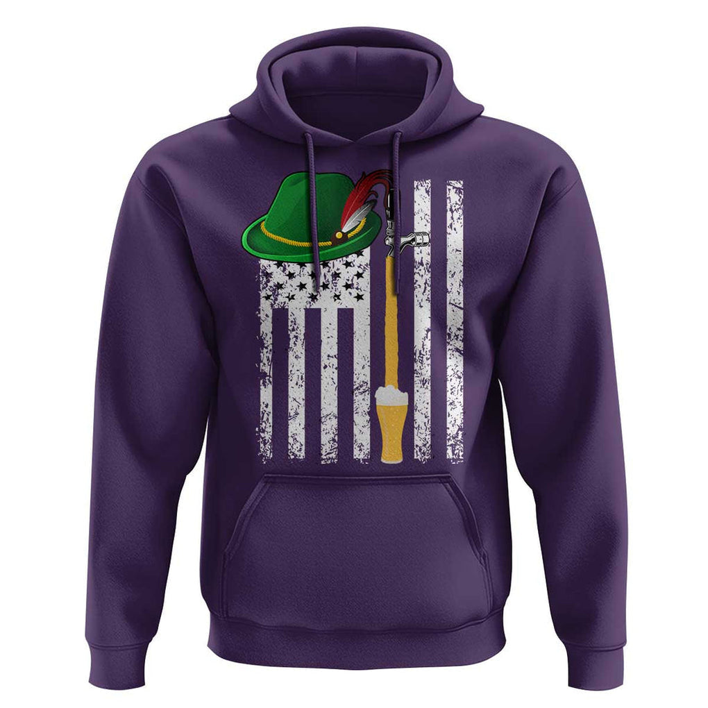 Funny German Beer Hoodie Oktoberfest Vintage American Flag Alpine hat TS11 Purple Print Your Wear