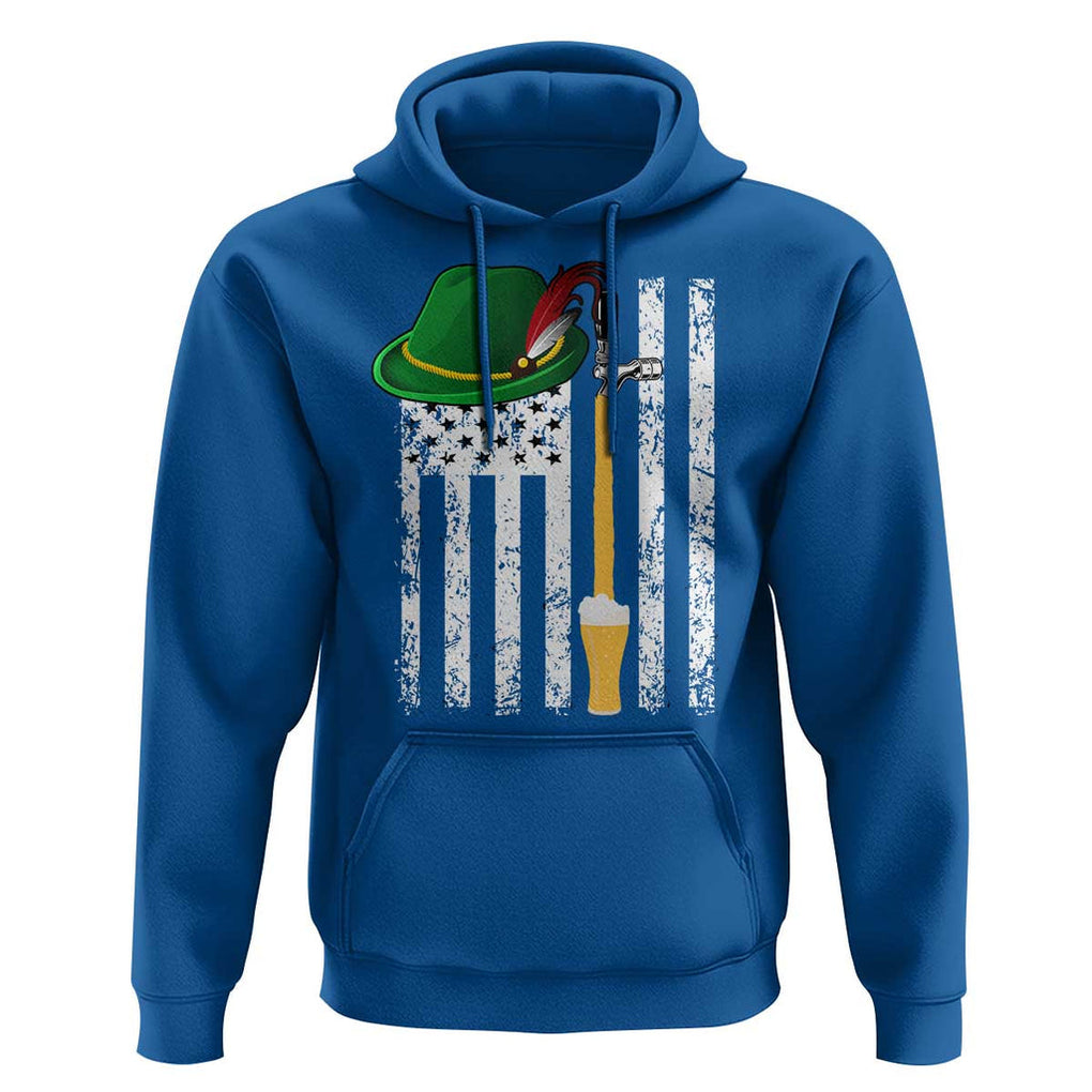 Funny German Beer Hoodie Oktoberfest Vintage American Flag Alpine hat TS11 Royal Blue Print Your Wear