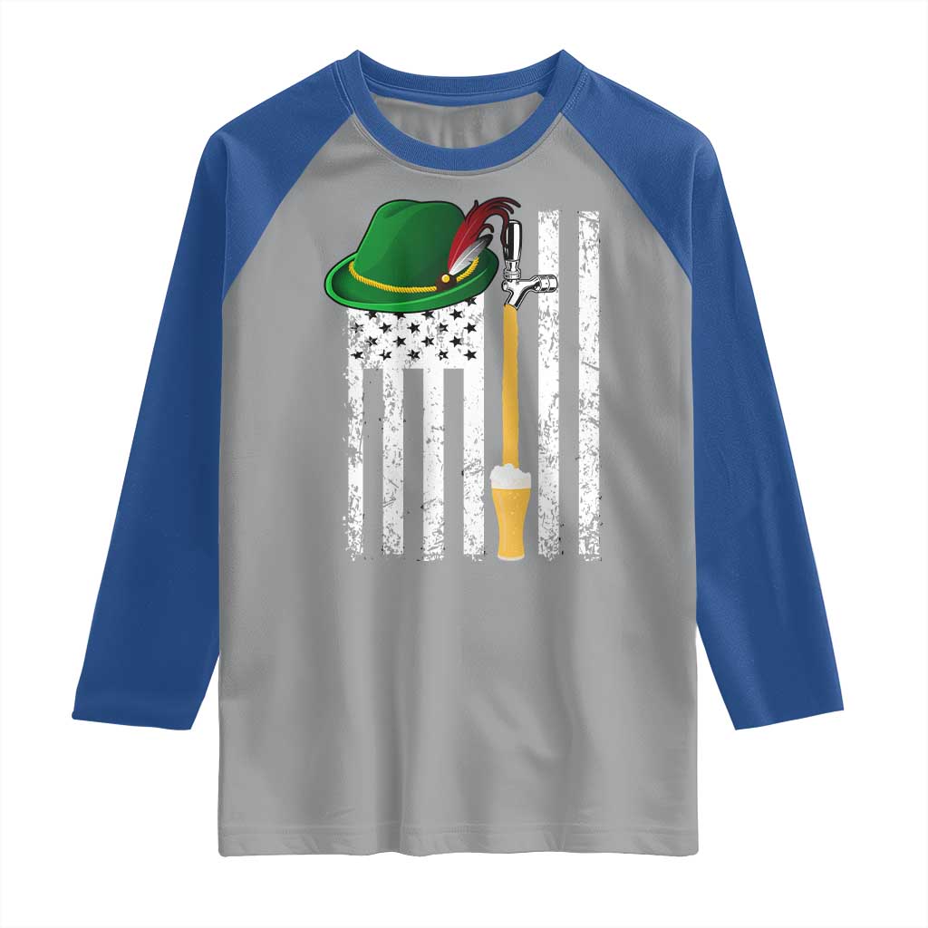 Funny German Beer Raglan Shirt Oktoberfest Vintage American Flag Alpine hat TS11 Sport Gray Royal Print Your Wear
