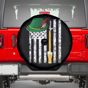Funny German Beer Spare Tire Cover Oktoberfest Vintage American Flag Alpine hat TS11 Black Print Your Wear