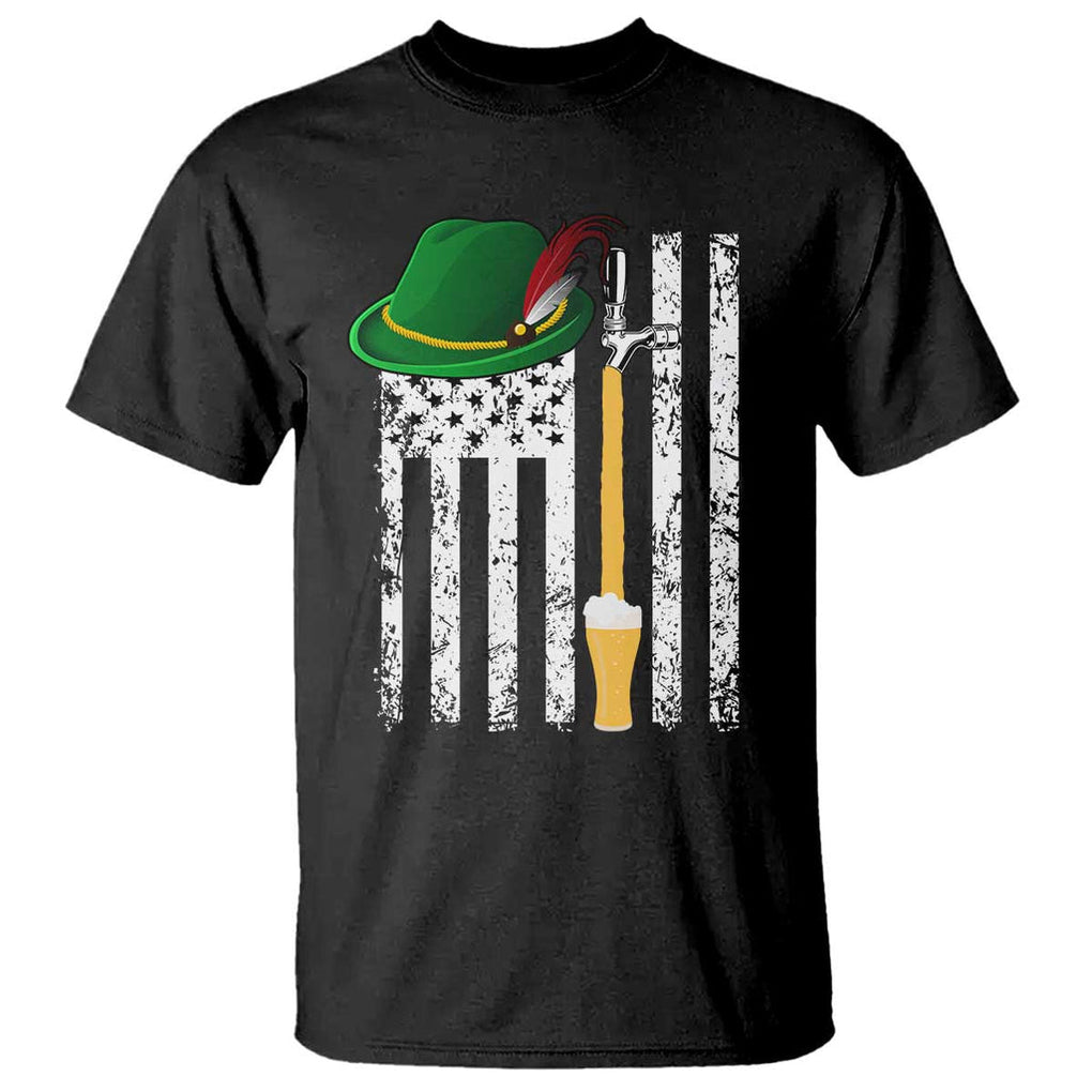 Funny German Beer T Shirt Oktoberfest Vintage American Flag Alpine hat TS11 Black Print Your Wear
