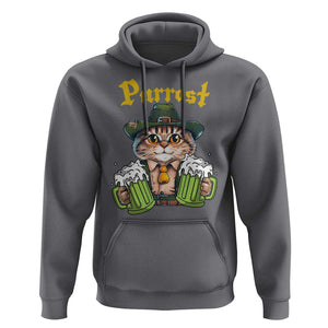 Funny Oktoberfest Cat Hoodie Purrost Kitty Drinking Beer Lederhosen Pet Lovers TS11 Charcoal Print Your Wear
