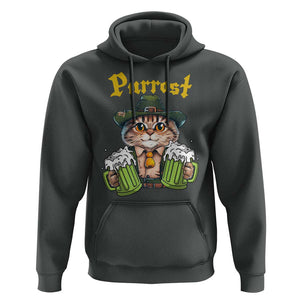 Funny Oktoberfest Cat Hoodie Purrost Kitty Drinking Beer Lederhosen Pet Lovers TS11 Dark Heather Print Your Wear