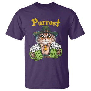 Funny Oktoberfest Cat T Shirt Purrost Kitty Drinking Beer Lederhosen Pet Lovers TS11 Purple Print Your Wear