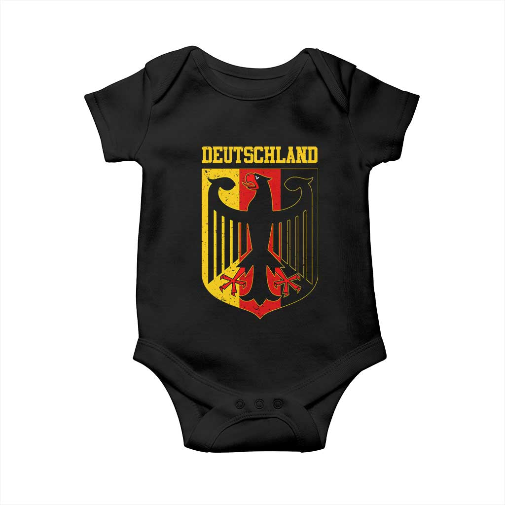 Deutschland German Pride Baby Onesie Bundesadler Coat of Arms TS11 Black Print Your Wear