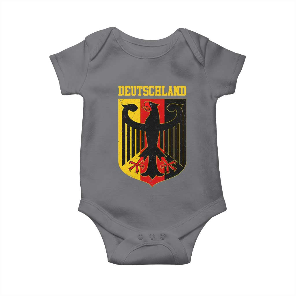 Deutschland German Pride Baby Onesie Bundesadler Coat of Arms TS11 Charcoal Print Your Wear