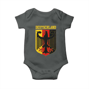 Deutschland German Pride Baby Onesie Bundesadler Coat of Arms TS11 Dark Heather Print Your Wear