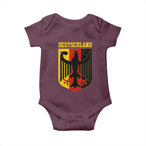 Deutschland German Pride Baby Onesie Bundesadler Coat of Arms TS11 Maroon Print Your Wear