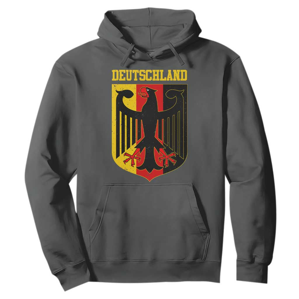 Deutschland German Pride Hoodie Bundesadler Coat of Arms TS11 Dark Heather Print Your Wear