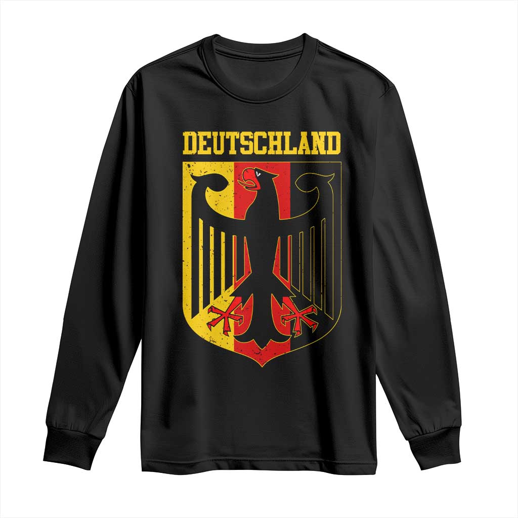 Deutschland German Pride Long Sleeve Shirt Bundesadler Coat of Arms TS11 Black Print Your Wear