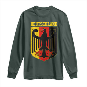 Deutschland German Pride Long Sleeve Shirt Bundesadler Coat of Arms TS11 Dark Forest Green Print Your Wear