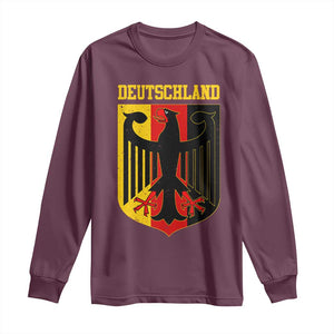 Deutschland German Pride Long Sleeve Shirt Bundesadler Coat of Arms TS11 Maroon Print Your Wear