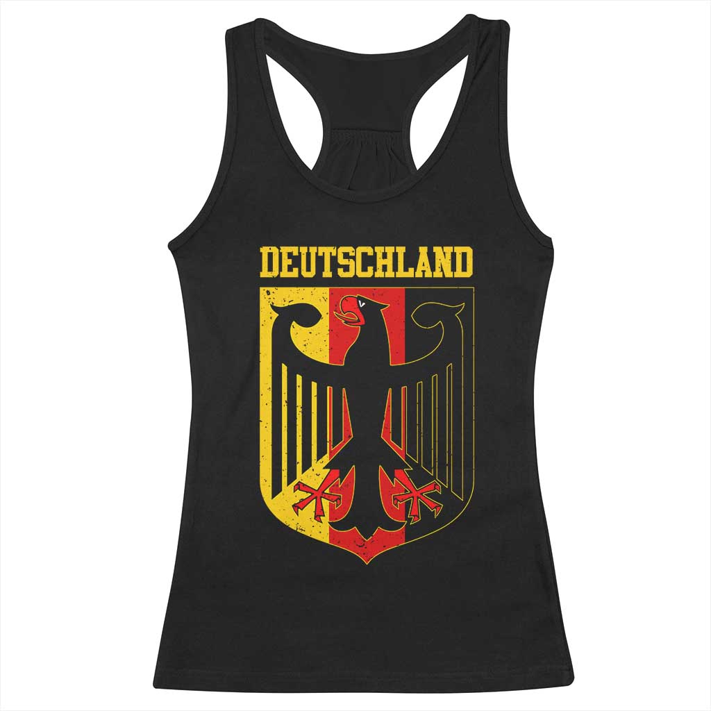 Deutschland German Pride Racerback Tank Top Bundesadler Coat of Arms TS11 Black Print Your Wear