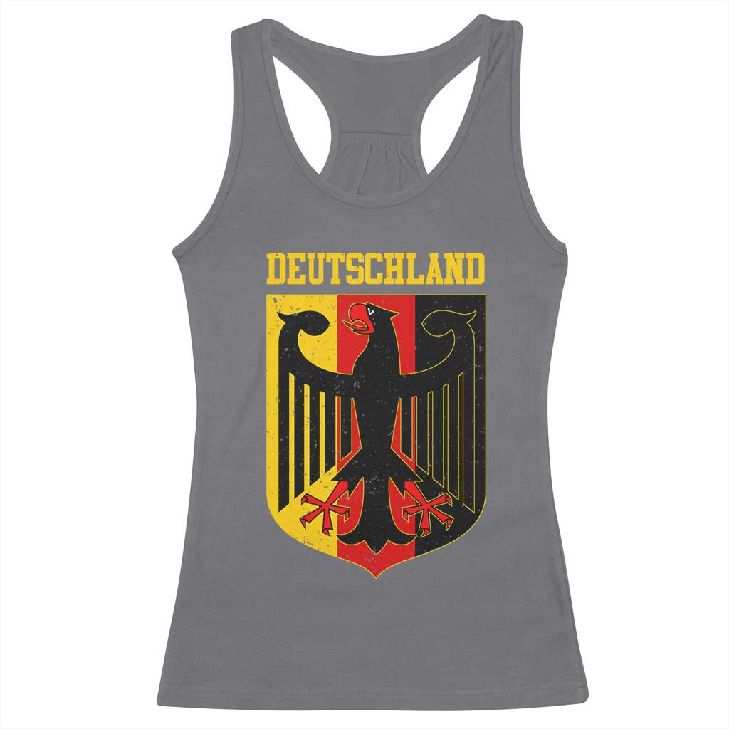 Deutschland German Pride Racerback Tank Top Bundesadler Coat of Arms TS11 Charcoal Print Your Wear