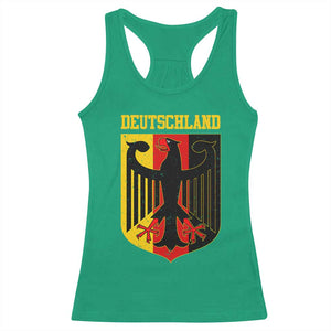 Deutschland German Pride Racerback Tank Top Bundesadler Coat of Arms TS11 Irish Green Print Your Wear