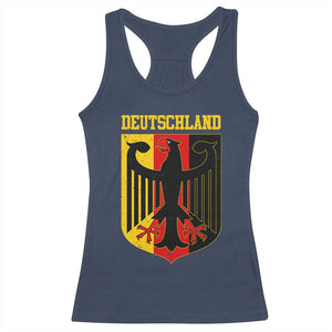 Deutschland German Pride Racerback Tank Top Bundesadler Coat of Arms TS11 Navy Print Your Wear