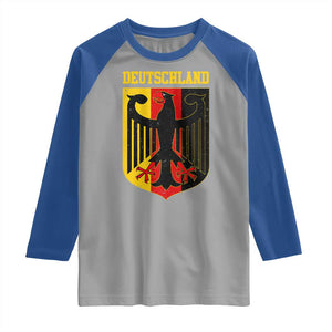 Deutschland German Pride Raglan Shirt Bundesadler Coat of Arms TS11 Sport Gray Royal Print Your Wear