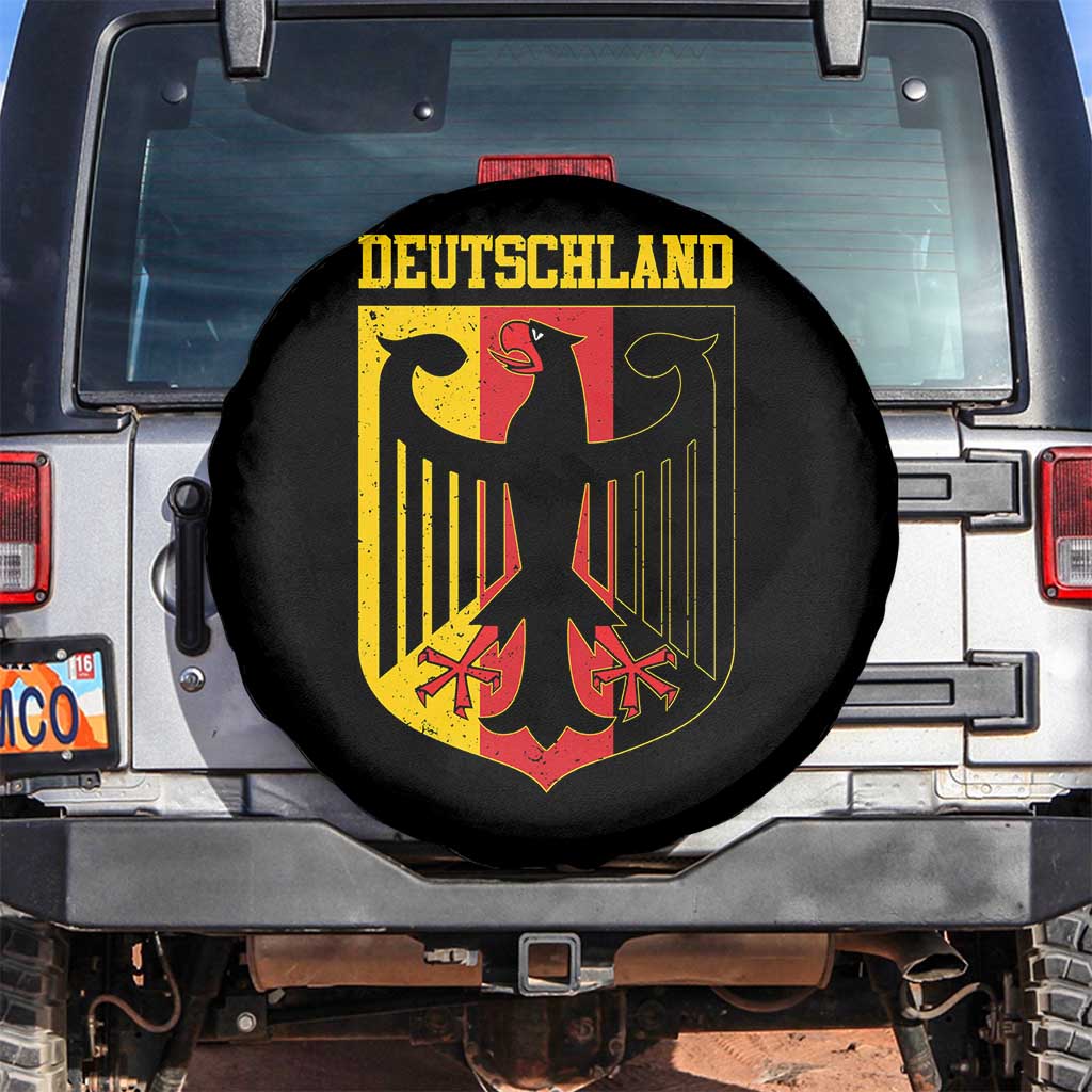 Deutschland German Pride Spare Tire Cover Bundesadler Coat of Arms TS11 No hole Black Print Your Wear