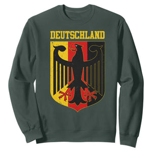 Deutschland German Pride Sweatshirt Bundesadler Coat of Arms TS11 Dark Forest Green Print Your Wear