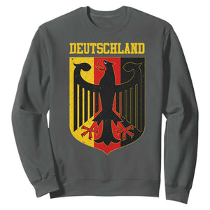 Deutschland German Pride Sweatshirt Bundesadler Coat of Arms TS11 Dark Heather Print Your Wear