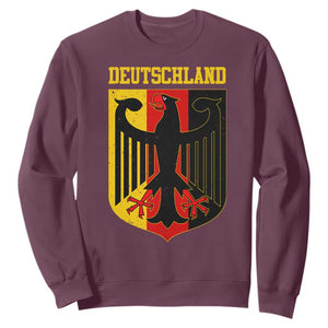 Deutschland German Pride Sweatshirt Bundesadler Coat of Arms TS11 Maroon Print Your Wear