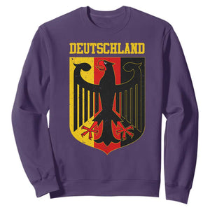 Deutschland German Pride Sweatshirt Bundesadler Coat of Arms TS11 Purple Print Your Wear