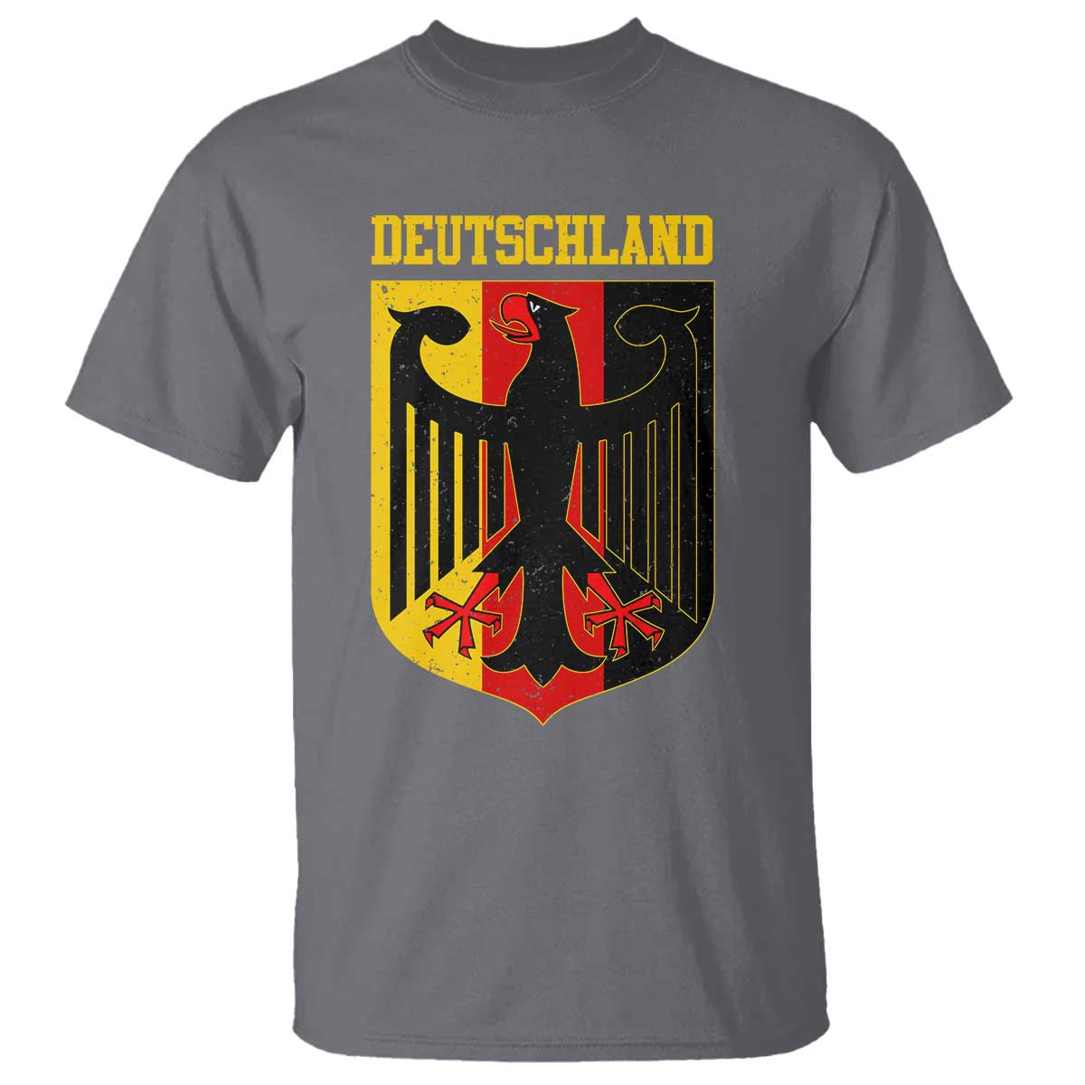 Deutschland German Pride T Shirt Bundesadler Coat of Arms TS11 Charcoal Print Your Wear