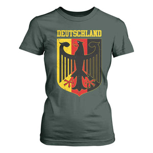 Deutschland German Pride T Shirt For Women Bundesadler Coat of Arms TS11 Dark Forest Green Print Your Wear