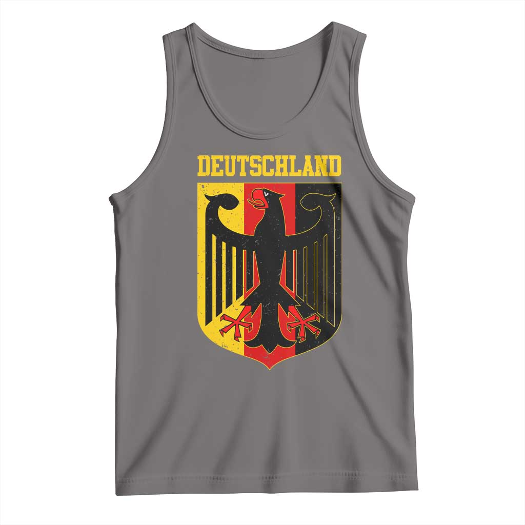 Deutschland German Pride Tank Top Bundesadler Coat of Arms TS11 Deep Heather Print Your Wear