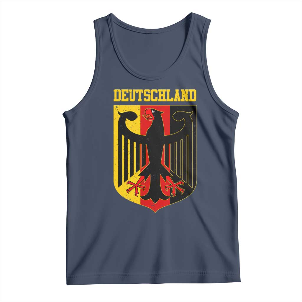 Deutschland German Pride Tank Top Bundesadler Coat of Arms TS11 Navy Print Your Wear