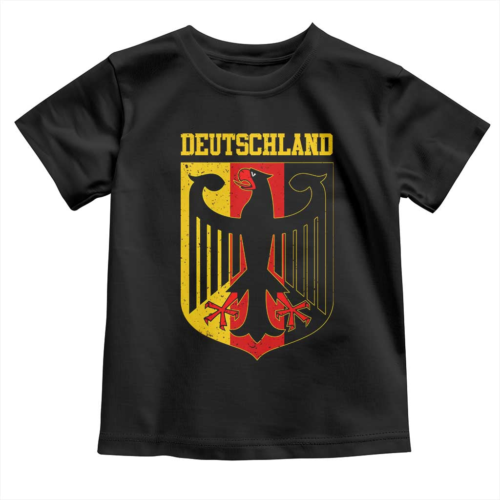 Deutschland German Pride Toddler T Shirt Bundesadler Coat of Arms TS11 Black Print Your Wear