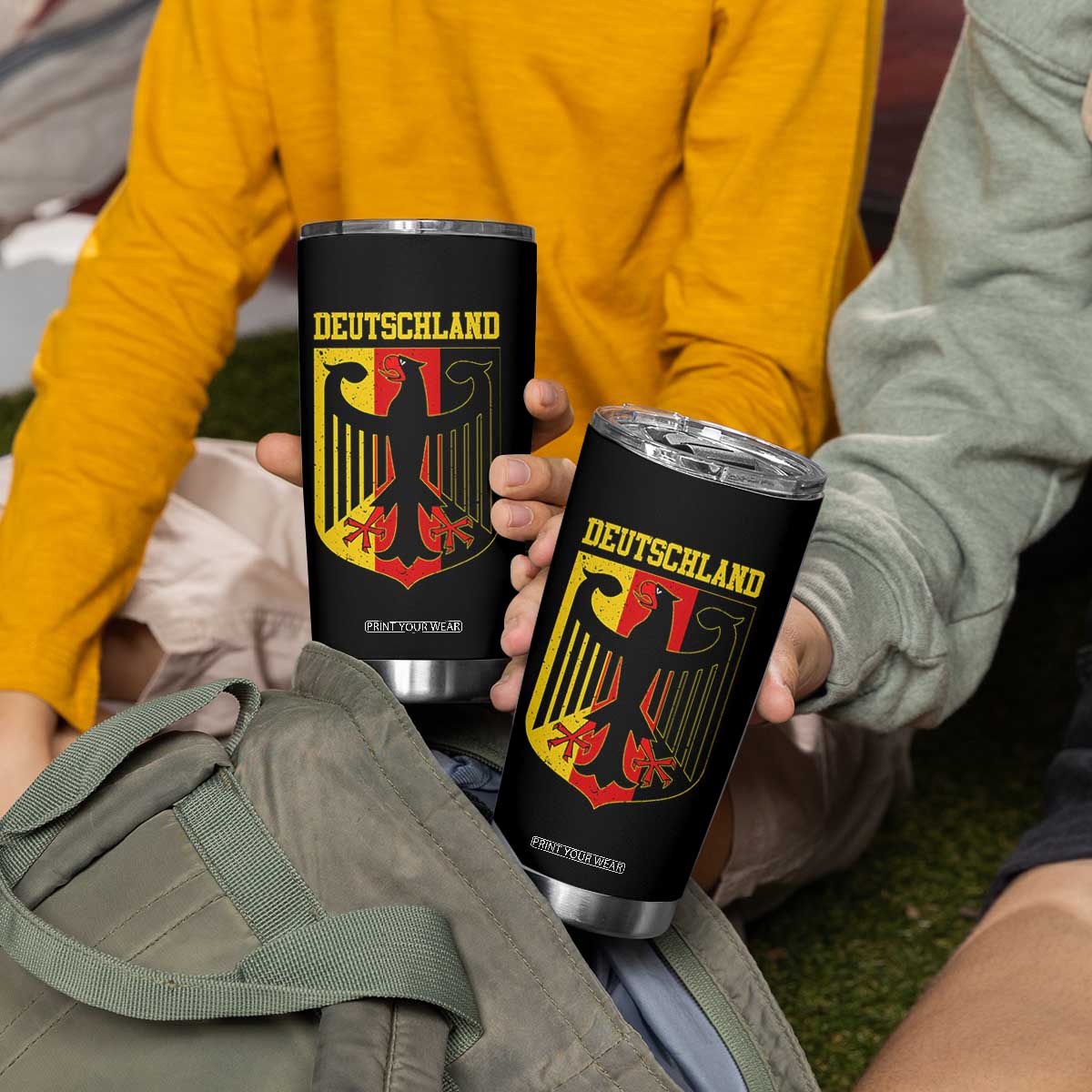 Deutschland German Pride Tumbler Cup Bundesadler Coat of Arms TS11 Print Your Wear