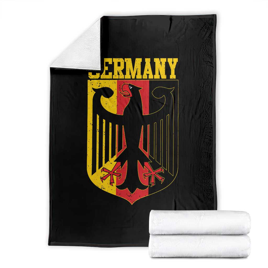 Proud Germany Throw Blanket Bundesadler Coat of Arms German Flag TS11 Black Print Your Wear