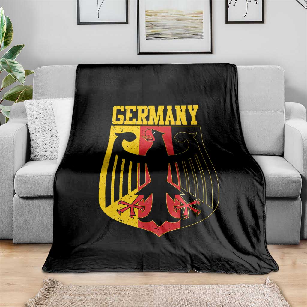 Proud Germany Throw Blanket Bundesadler Coat of Arms German Flag TS11 Print Your Wear