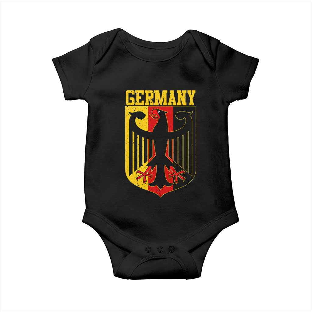Proud Germany Baby Onesie Bundesadler Coat of Arms German Flag TS11 Black Print Your Wear