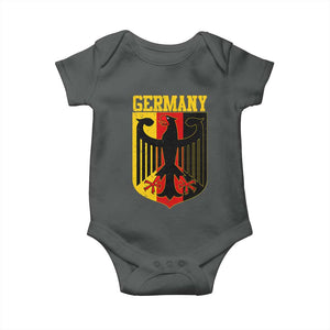 Proud Germany Baby Onesie Bundesadler Coat of Arms German Flag TS11 Dark Heather Print Your Wear