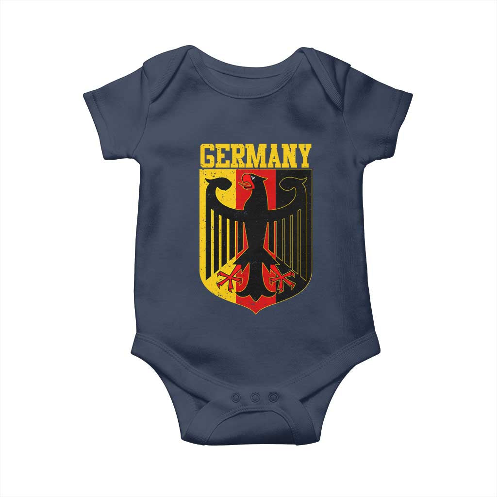 Proud Germany Baby Onesie Bundesadler Coat of Arms German Flag TS11 Navy Print Your Wear