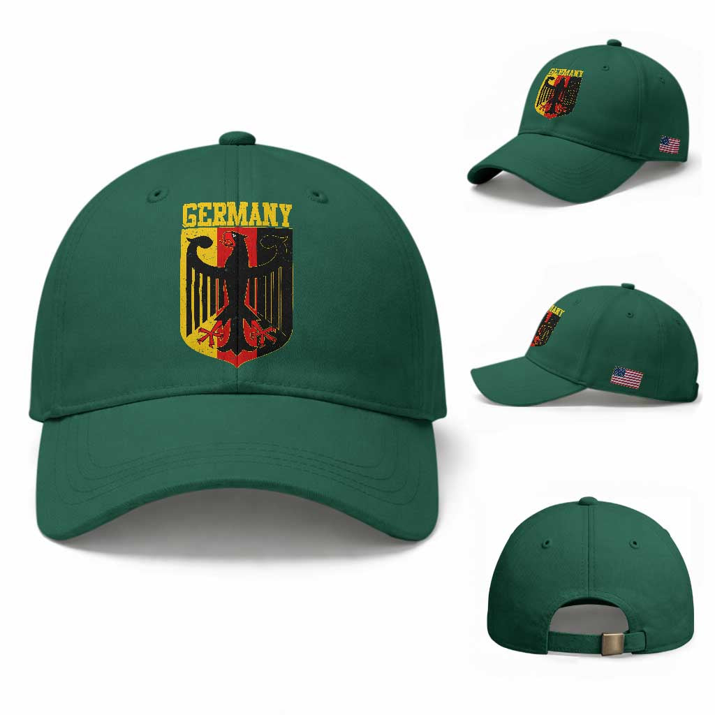 Proud Germany Baseball Cap Bundesadler Coat of Arms German Flag TS11 Baseball Cap Universal Fit Irish Green Print Your Wear