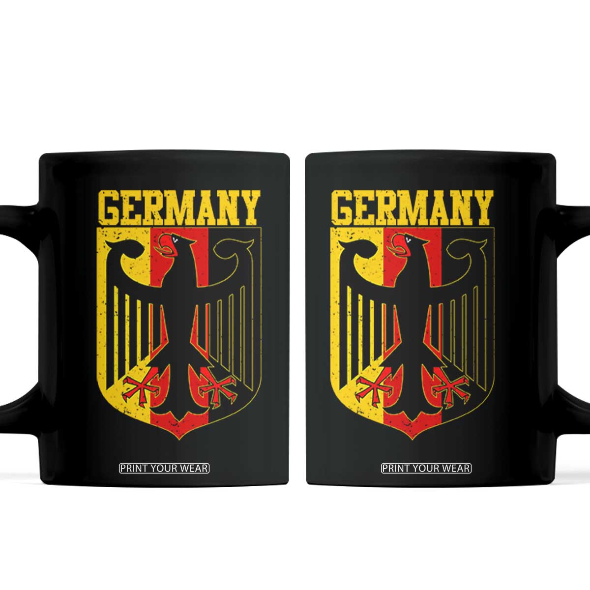 Proud Germany Coffee Mug Bundesadler Coat of Arms German Flag TS11 Black Print Your Wear