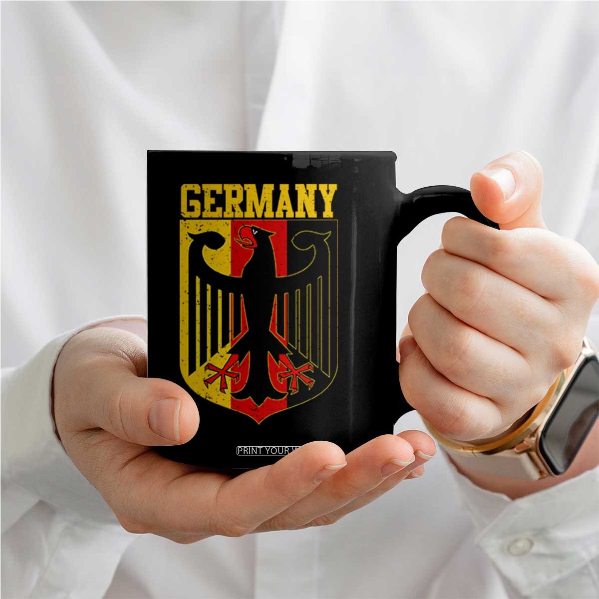 Proud Germany Coffee Mug Bundesadler Coat of Arms German Flag TS11 Print Your Wear