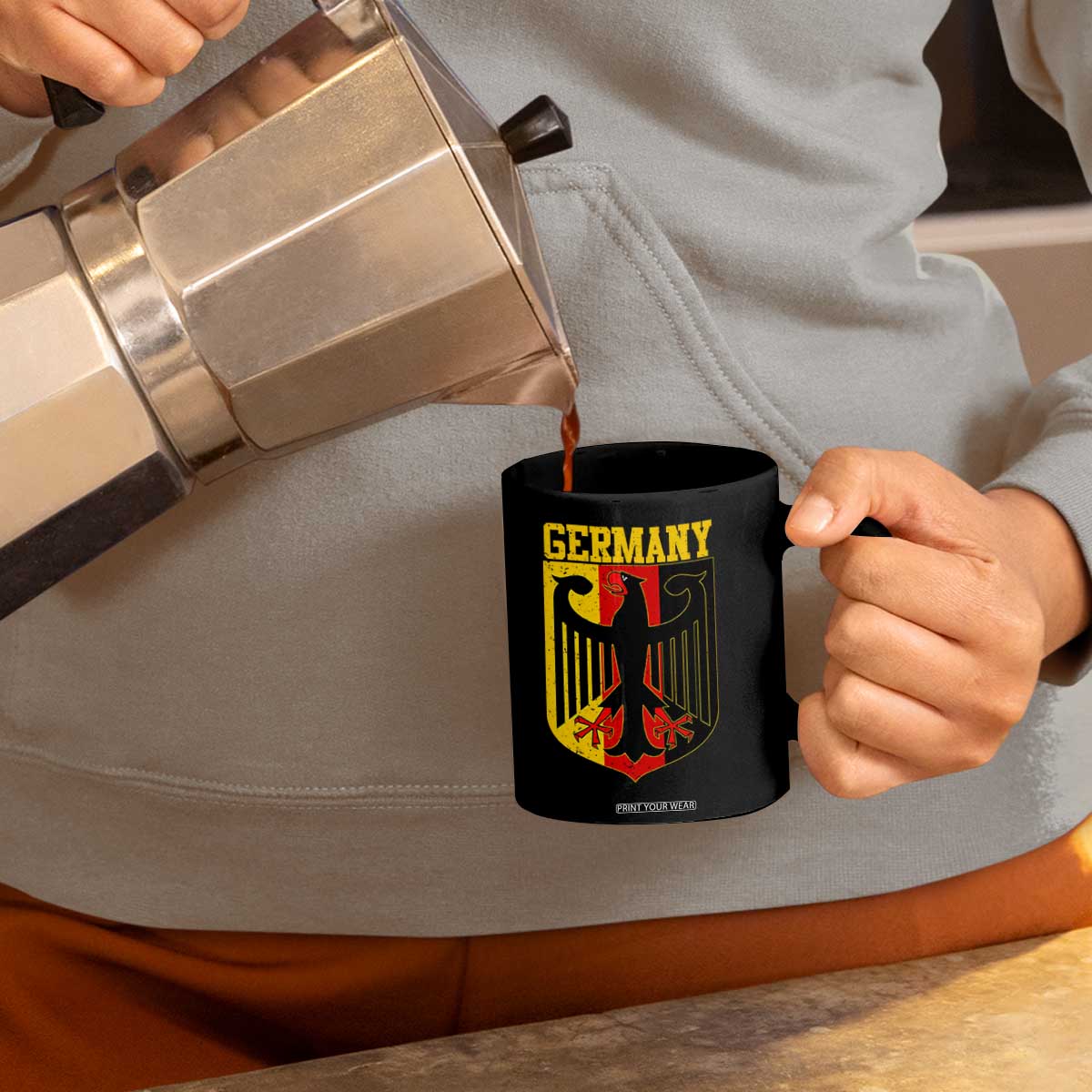Proud Germany Coffee Mug Bundesadler Coat of Arms German Flag TS11 Print Your Wear