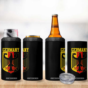 Proud Germany 4 in 1 Can Cooler Tumbler Bundesadler Coat of Arms German Flag TS11 Print Your Wear