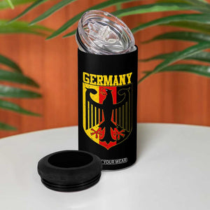 Proud Germany 4 in 1 Can Cooler Tumbler Bundesadler Coat of Arms German Flag TS11 Print Your Wear