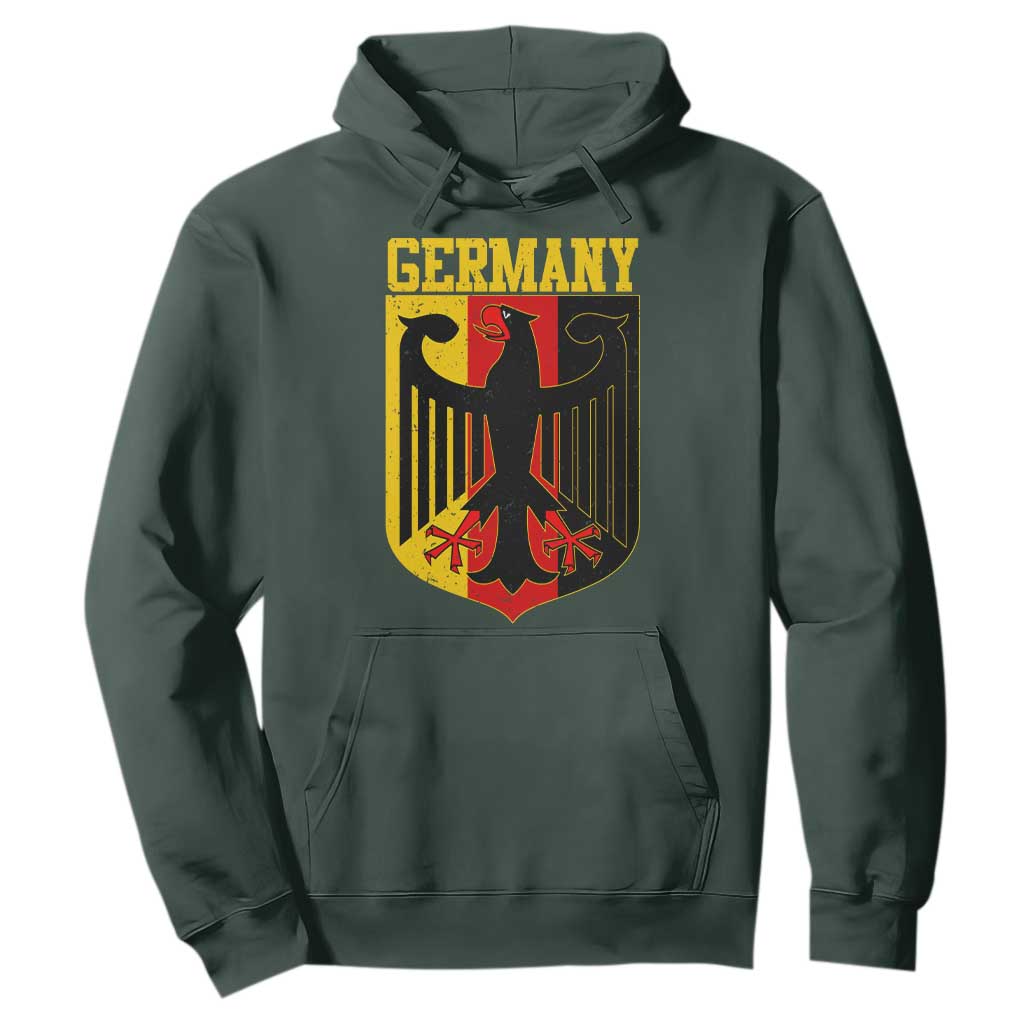 Proud Germany Hoodie Bundesadler Coat of Arms German Flag TS11 Dark Forest Green Print Your Wear