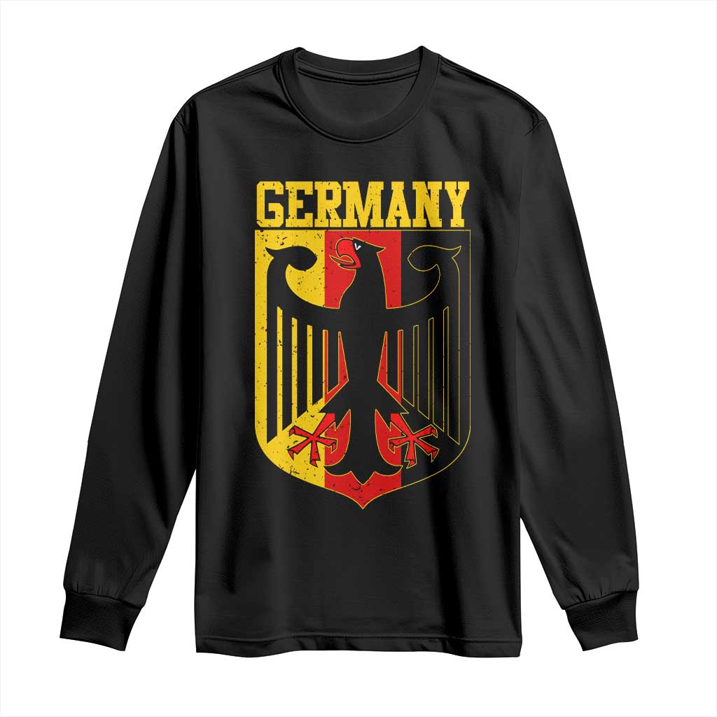 Proud Germany Long Sleeve Shirt Bundesadler Coat of Arms German Flag TS11 Black Print Your Wear